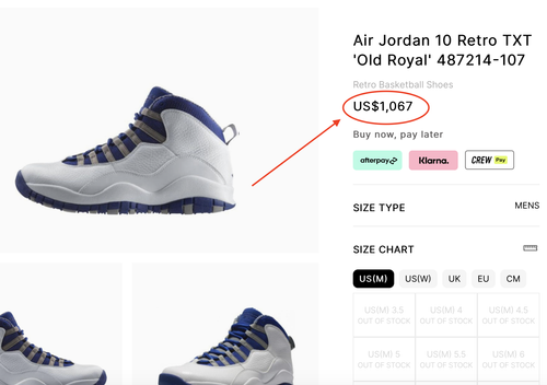Air Jordan 10 Retro TXT 'Old Royal' - Men's Size 7.5 (Women's 9.5